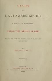 Cover of: Diary of David Zeisberger by David Zeisberger
