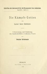 Cover of: Kämpfe Gottes