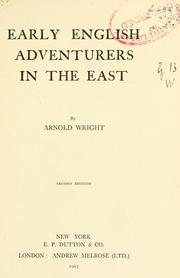 Cover of: Early English adventurers in the East