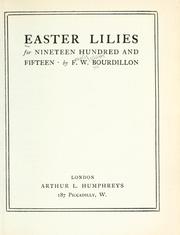Cover of: Easter lilies for nineteen hundred and fifteen