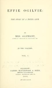 Cover of: Effie Ogilvie: the story of a young life