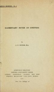 Cover of: Elementary notes on conifers.