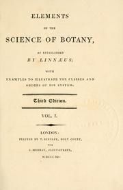 Cover of: Elements of the science of botany by Richard Duppa