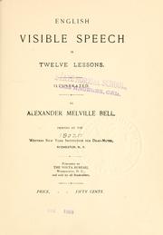 Cover of: English visible speech in 12 lessons ...