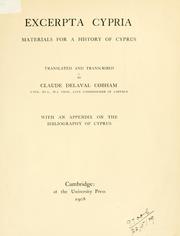 Cover of: Excerpta Cypria | Claude Delaval Cobham
