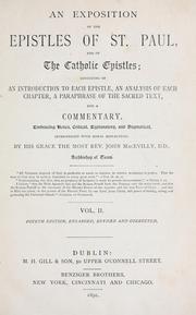 Cover of: An exposition of the epistles of St. Paul, and of the catholic epistles by MacEvilly, John archbishop of Tuam