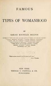 Cover of: Famous  types of womanhood