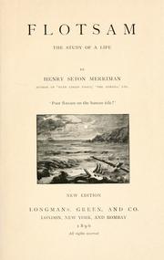 Cover of: Flotsam: the study of a life