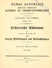 Cover of: Fungi austriaci delectu singulari iconibus XL observationibusque: = Oesterreichs Schwmme in einer Auswahl durch vierzig Abbildungen und Beobachtungen