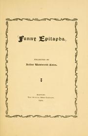 Cover of: Funny epitaphs