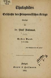 Cover of: Geschichte des peloponnesischen Kriegs