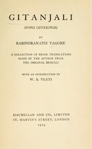 Cover of: Gitanjali (song offerings) by Rabindranath Tagore