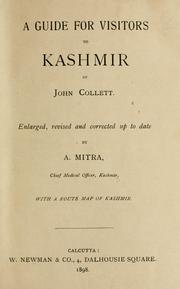 Cover of: A guide for visitors to Kashmir. by Collett, John, writer on Kashmir
