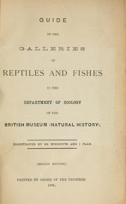 Cover of: Guide to the galleries of reptiles and fishes in the Department of Zoology of the British Museum (Natural History)