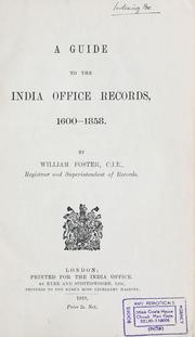 Cover of: guide to the India Office records, 1600-1858