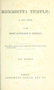 Henrietta Temple (A Love Story) by Benjamin Disraeli