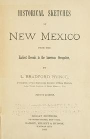 Cover of: Historical sketches of New Mexico: from the earliest records to the American occupation