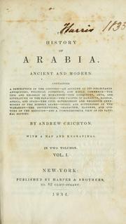 Cover of: The history of Arabia. by Andrew Crichton