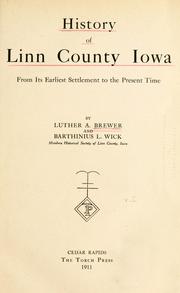Cover of: History of Linn County Iowa: from its earliest settlement to the present time