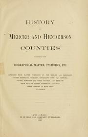 Cover of: History of Mercer and Henderson Counties by 