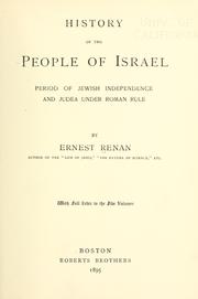 Cover of: History of the people of Israel ... by Ernest Renan