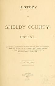 Cover of: History of Shelby County, Indiana