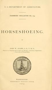 Cover of: Horseshoeing by John W. Adams