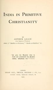 Cover of: India in primitive Christianity