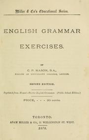 Cover of: English grammar exercises