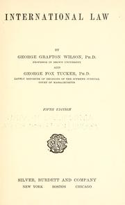 International law by George Grafton Wilson