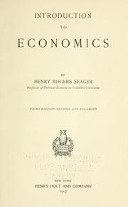 Cover of: Introduction to economics