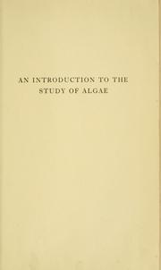 Cover of: An introduction to the study of Algae by Valentine Jackson Chapman