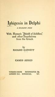 Cover of: Iphigenia in Delphi: a dramatic poem.