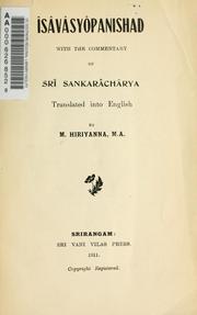 Cover of: Îsâvâsyôpanishad, with the commentary of Srî Sankarâchâya