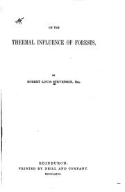 Cover of: On the Thermal Influence of Forests