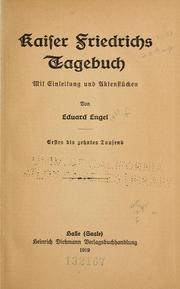 Cover of: Kaiser Friedrichs Tagebuch mit Einleitung und Aktenstücken