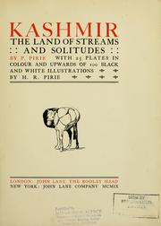 Cover of: Kashmir: the land of streams and solitudes.