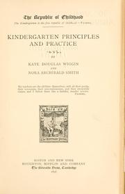 Cover of: Kindergarten principles and practice