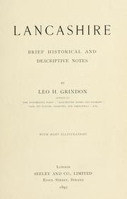 Cover of: Lancashire by Leo H. Grindon