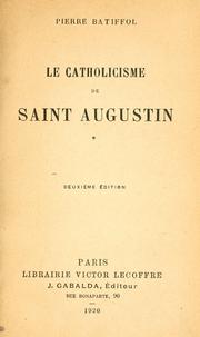 Cover of: catholicisme de Saint-Augustin.