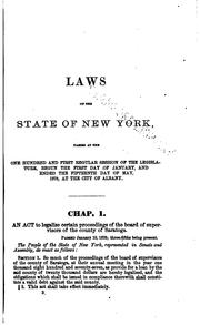 Cover of: Laws of the State of New York