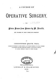Cover of: A Course of operative surgery