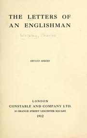 Cover of: The letters of an Englishman: second series.