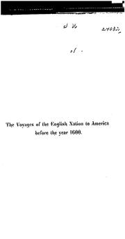 Cover of: The Voyages of the English Nation to America