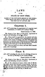 Cover of: Laws of the State of New York