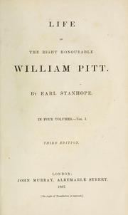 Cover of: Life of the Right Honourable William Pitt