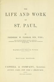 Cover of: The life and work of St. Paul