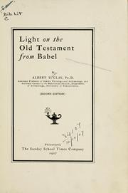 Cover of: Light on the Old Testament from Babel.