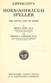 Cover of: Lippincott's Horn-Ashbaugh speller for grades one to eight