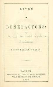 Cover of: Lives of benefactors